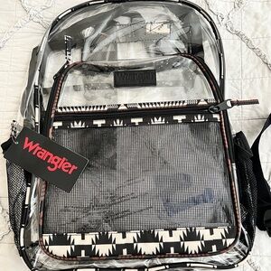 Wrangler Black and White Backpack